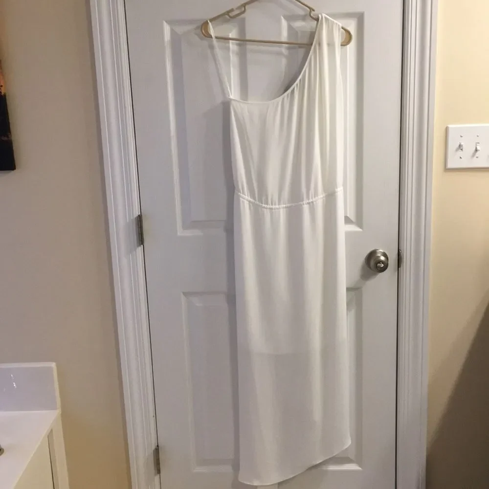 BCBGMaxAzria Asymmetrical White Dress - Picture 3 of 3